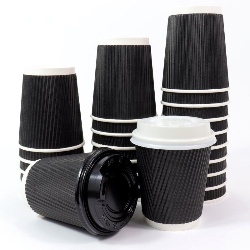 Ripple wall paper cup for hot drinking